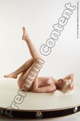 Nude Woman White Laying poses - ALL Slim medium blond Standard Photoshoot Pinup